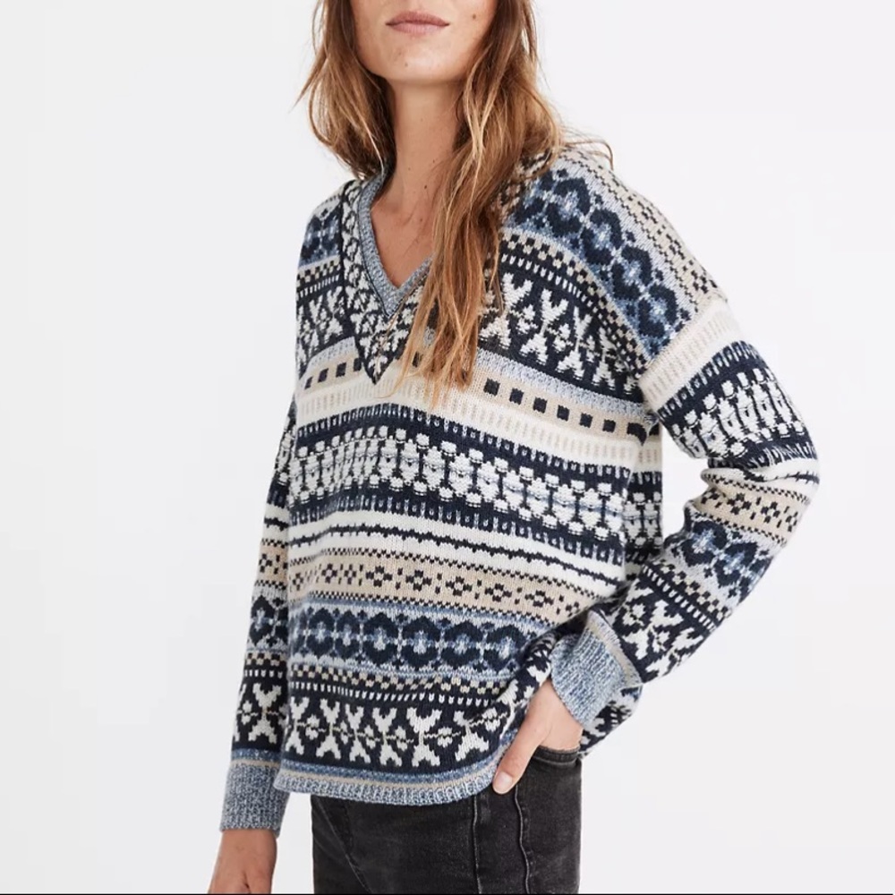 Madewell Fair Isle Pullover Sweater - Picture 2 of 9